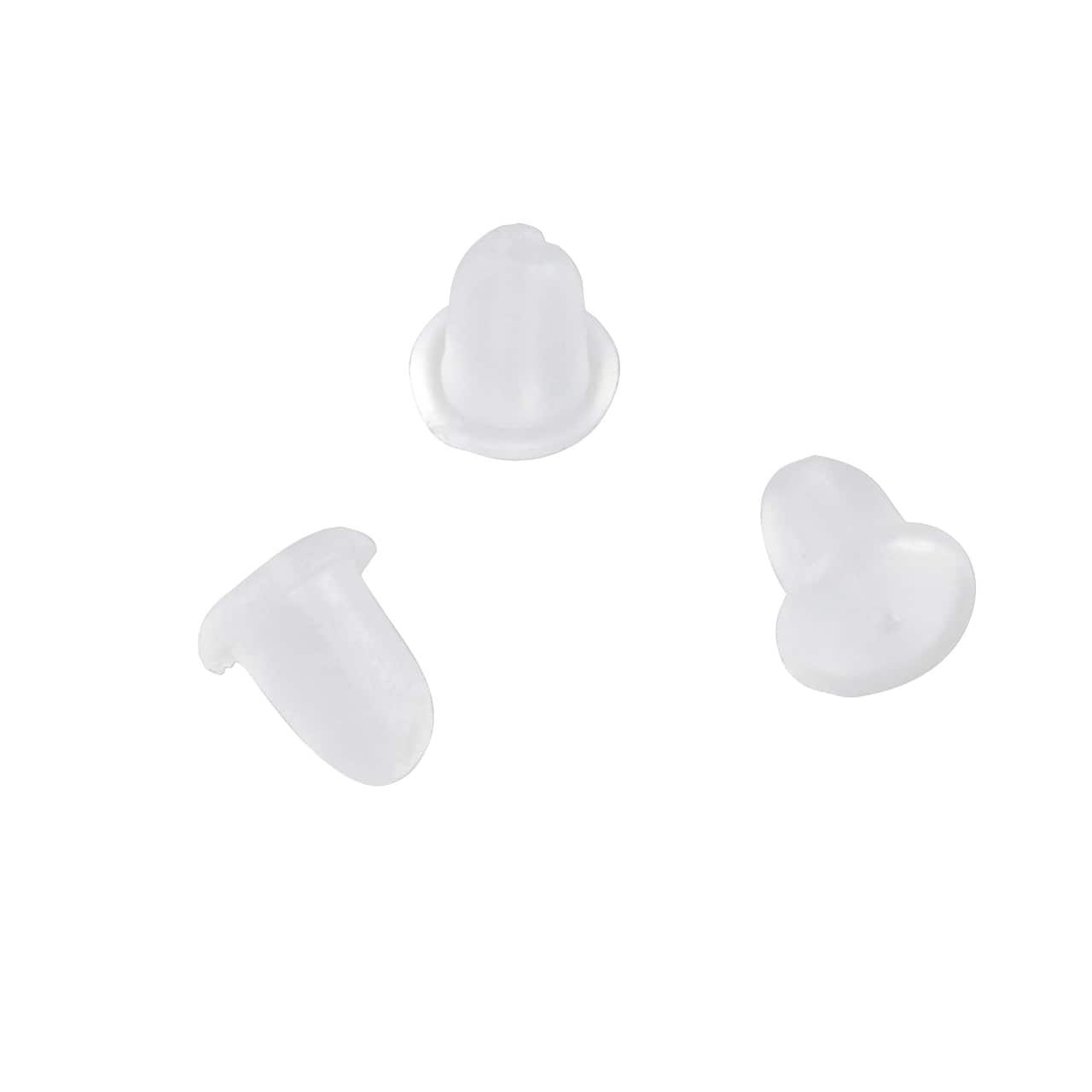 12 Packs: 170 ct. (2040 total) Plain Plastic Clear Earring Backs
